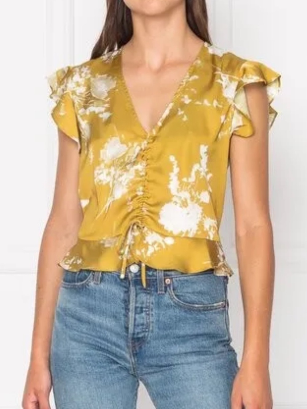 LAMARQUE Satin front rouge top